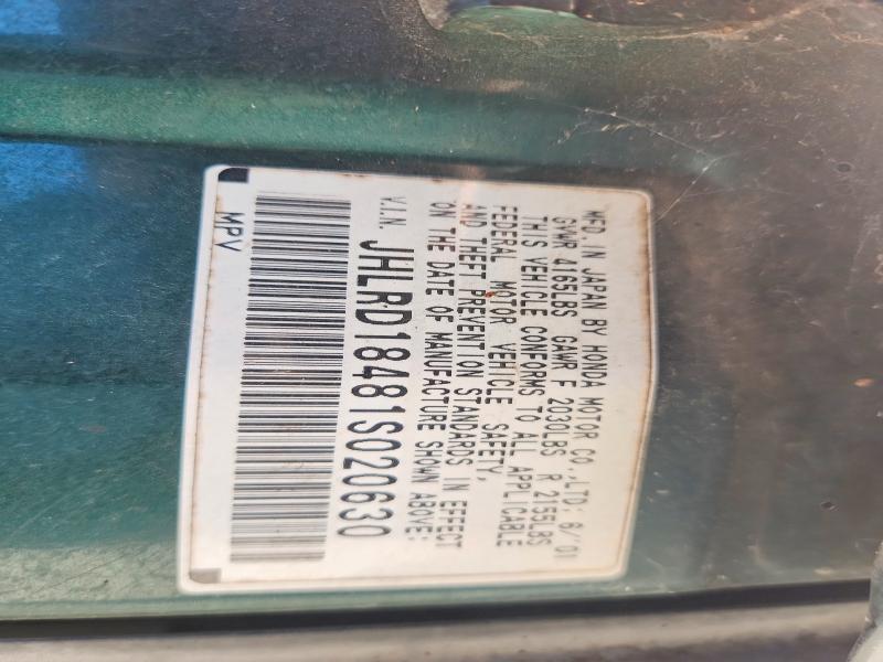 Продажа на аукционе авто 2001 Honda Cr-v, vin: JHLRD18481S020630, номер лота: 71767146