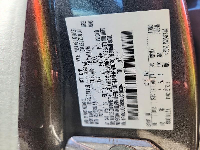 72120396 :رقم المزاد ، 1FMCU0G95DUC10304 vin ، 2013 Ford Escape مزاد بيع