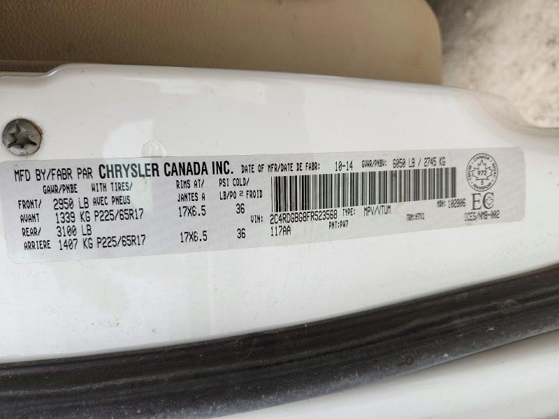 Продаж на аукціоні авто 2015 Dodge Grand Caravan, vin: 2C4RDGBG8FR523568, номер лоту: 71690526