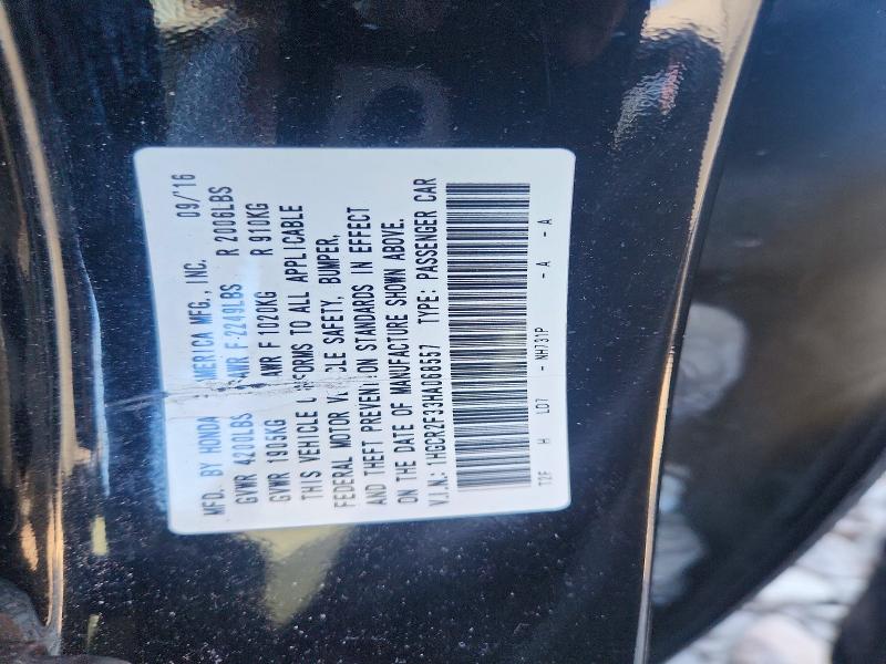 2017 Honda Accord მანქანა იყიდება აუქციონზე, vin: 1HGCR2F33HA068557, აუქციონის ნომერი: 70926986