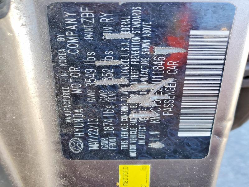 2013 Hyundai Accent მანქანა იყიდება აუქციონზე, vin: KMHCT5AE2DU118461, აუქციონის ნომერი: 71665596