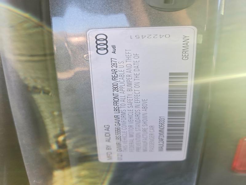 71078176 :رقم المزاد ، WAUL2AF2XMN056331 vin ، 2021 Audi A6 مزاد بيع