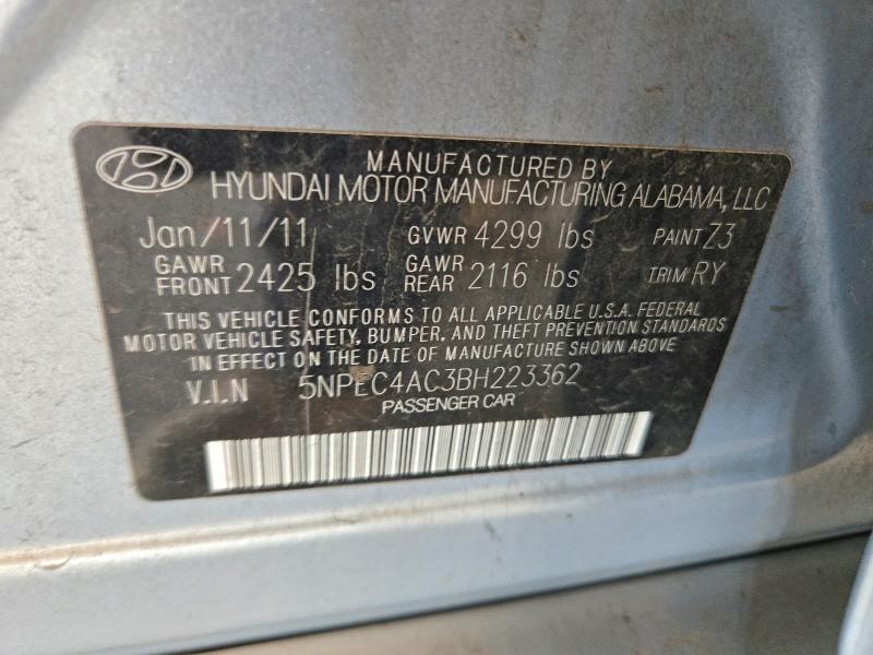 Продаж на аукціоні авто 2011 Hyundai Sonata, vin: 5NPEC4AC3BH223362, номер лоту: 71854386