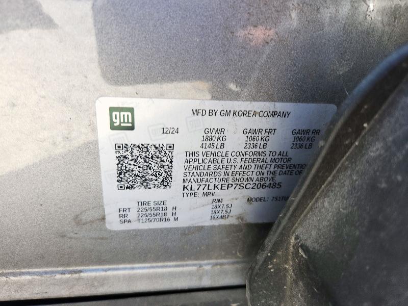 Aukcja sprzedaży 2025 Chevrolet Trax, vin: KL77LKEP7SC206485, numer aukcji: 72635276