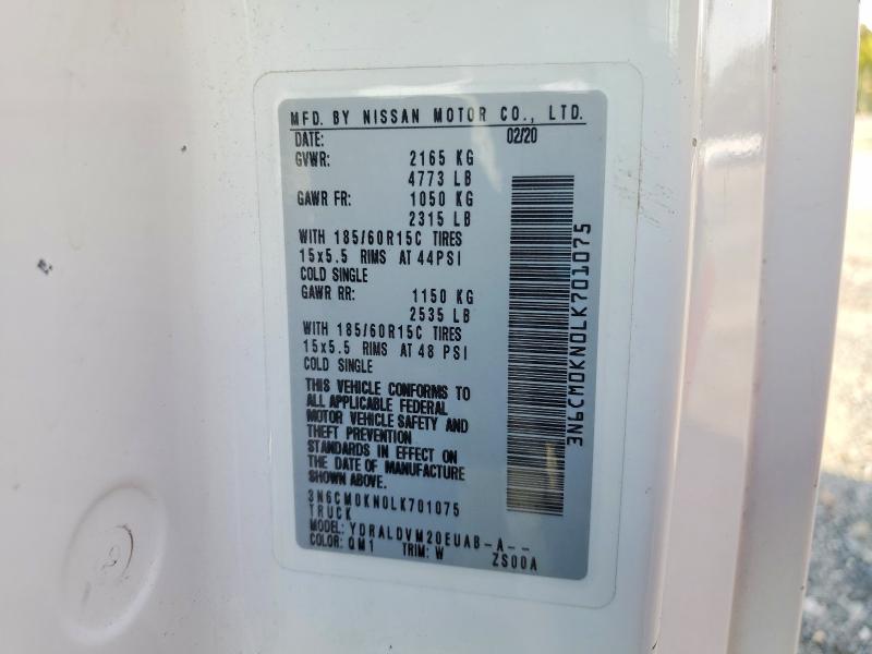 2020 Nissan Nv200 მანქანა იყიდება აუქციონზე, vin: 3N6CM0KN0LK701075, აუქციონის ნომერი: 71604376