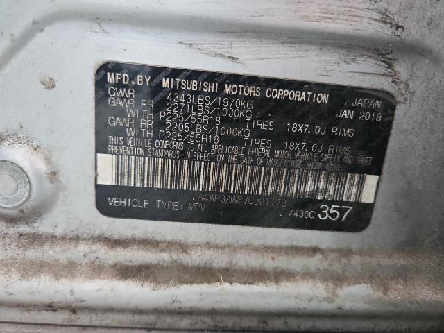 72406956 :رقم المزاد ، JA4AR3AW8JU001173 vin ، 2018 Mitsubishi Outlander Sport مزاد بيع