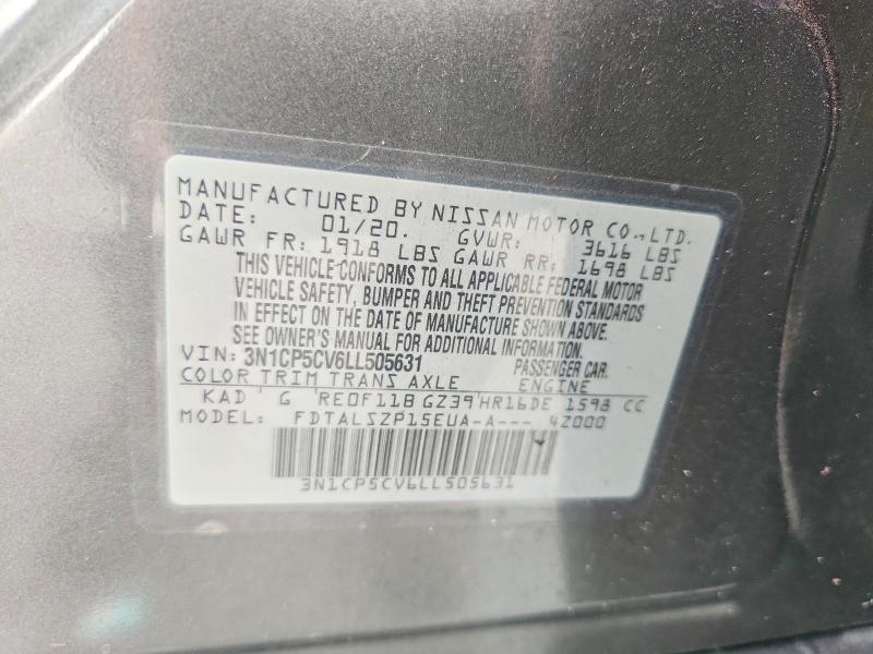 Продажа на аукционе авто 2020 Nissan Kicks, vin: 3N1CP5CV6LL505631, номер лота: 71531646