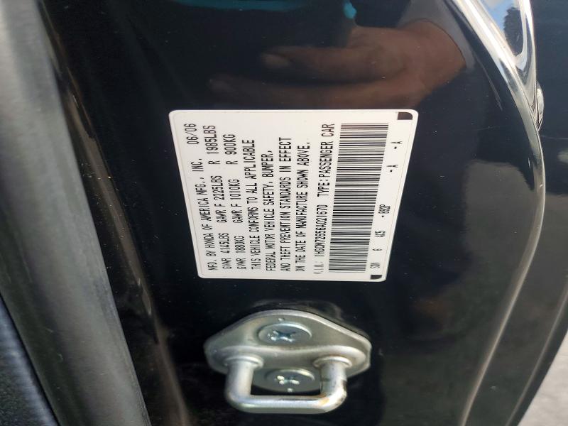2006 Honda Accord მანქანა იყიდება აუქციონზე, vin: 1HGCM72656A021670, აუქციონის ნომერი: 72927266