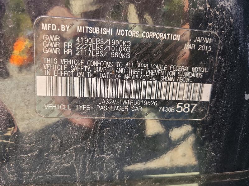 Aukcja sprzedaży 2015 Mitsubishi Lancer, vin: JA32V2FW1FU019626, numer aukcji: 72060386