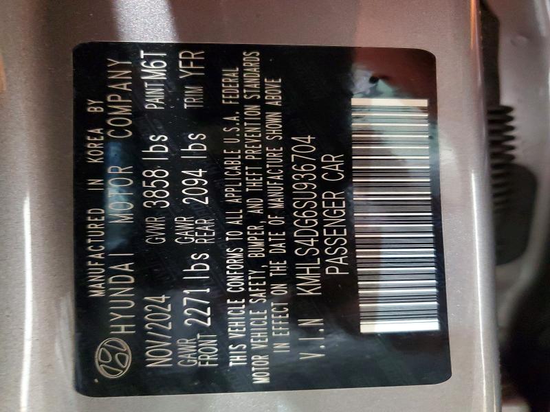 71356156 :رقم المزاد ، KMHLS4DG6SU936704 vin ، 2025 Hyundai Elantra مزاد بيع