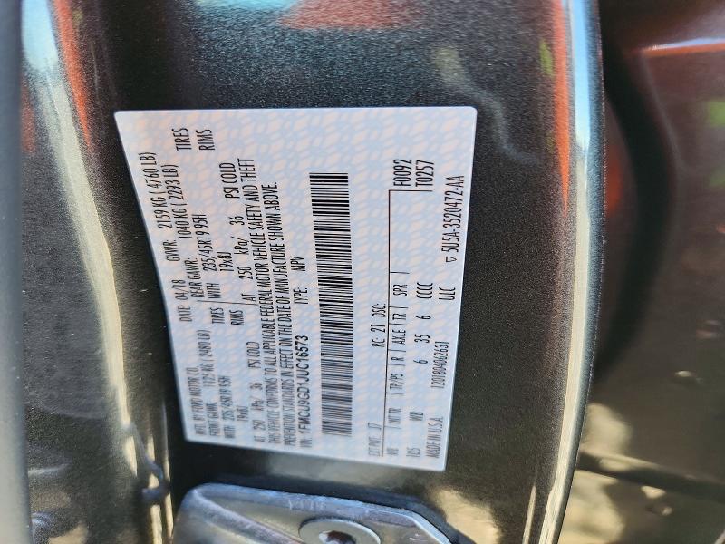Продажа на аукционе авто 2018 Ford Escape, vin: 1FMCU9GD1JUC16573, номер лота: 72447596