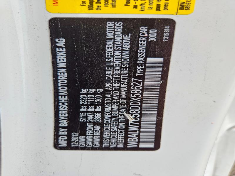 Продажа на аукционе авто 2013 Bmw 640, vin: WBALW7C58DDX58627, номер лота: 71206936