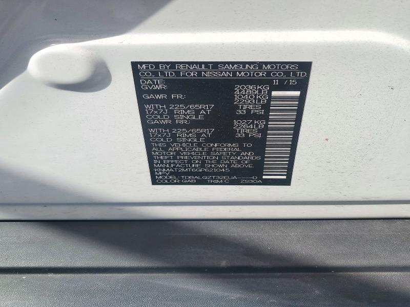 2016 Nissan Rogue მანქანა იყიდება აუქციონზე, vin: KNMAT2MT6GP621045, აუქციონის ნომერი: 72185196