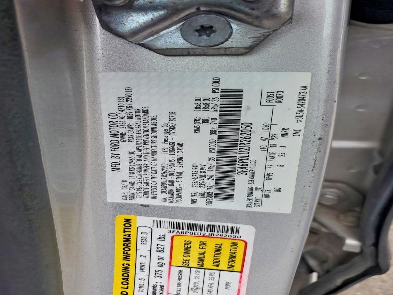 Продажа на аукционе авто 2018 Ford Fusion, vin: 3FA6P0LU2JR262050, номер лота: 67289916