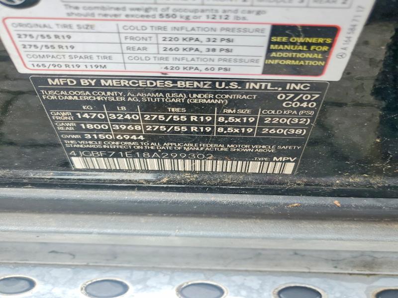 Продажа на аукционе авто 2008 Mercedes-benz Gl, vin: 4JGBF71E18A299302, номер лота: 71249626