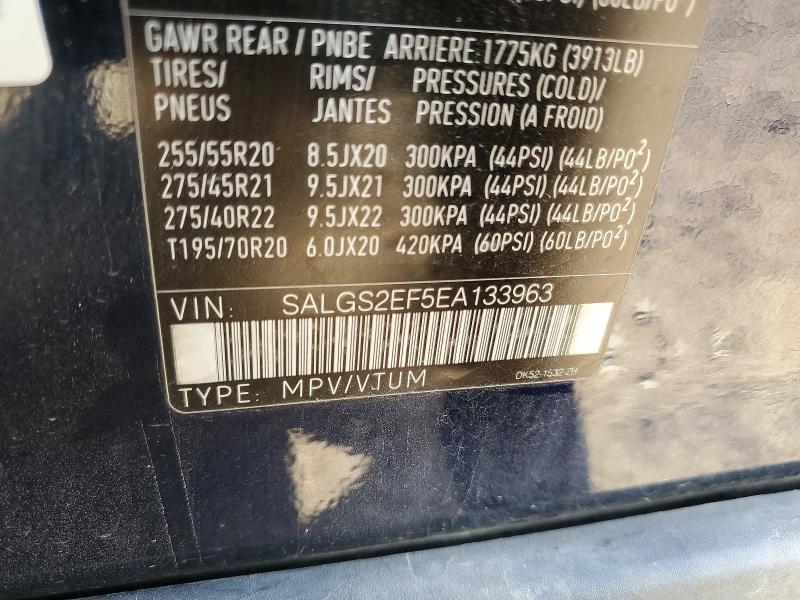 Auction sale of the 2014 Land Rover Range Rover, vin: SALGS2EF5EA133963, lot number: 70660786