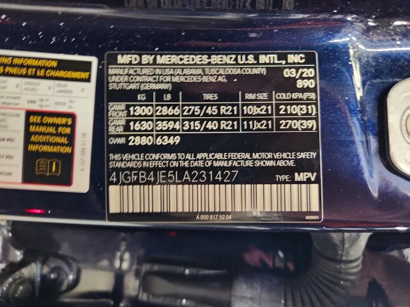 Продажа на аукционе авто 2020 Mercedes-benz Gle, vin: 4JGFB4JE5LA231427, номер лота: 71547466