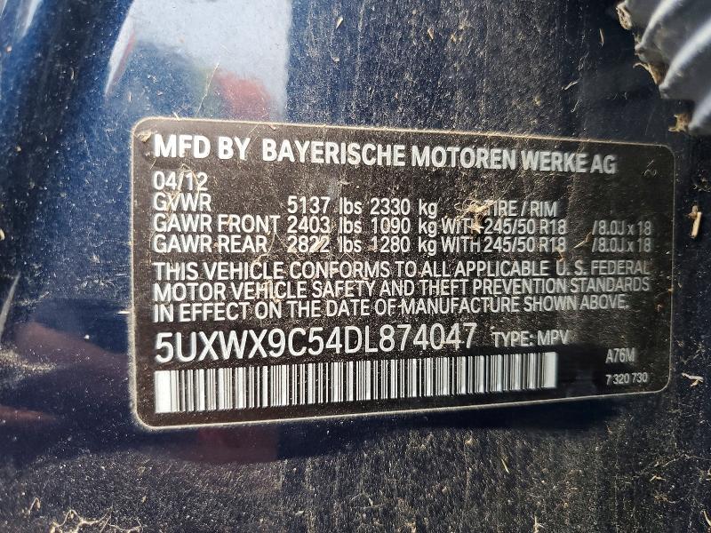 Aukcja sprzedaży 2013 Bmw X3, vin: 5UXWX9C54DL874047, numer aukcji: 71292156