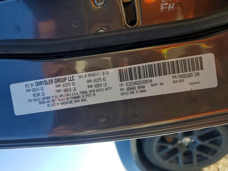 Продаж на аукціоні авто 2014 Dodge Charger, vin: 2C3CDXBG2EH339144, номер лоту: 61645826
