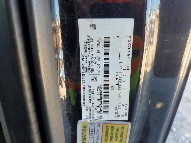 71435826 :رقم المزاد ، 1FD7X2A64KEE68128 vin ، 2019 Ford F250 مزاد بيع