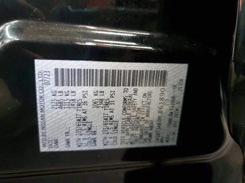 72450736 :رقم المزاد ، 5N1BT3AB3PC861890 vin ، 2023 Nissan Rogue مزاد بيع