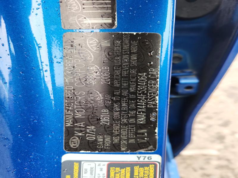 70945466 :رقم المزاد ، KNAFX4A64F5314064 vin ، 2015 Kia Forte مزاد بيع