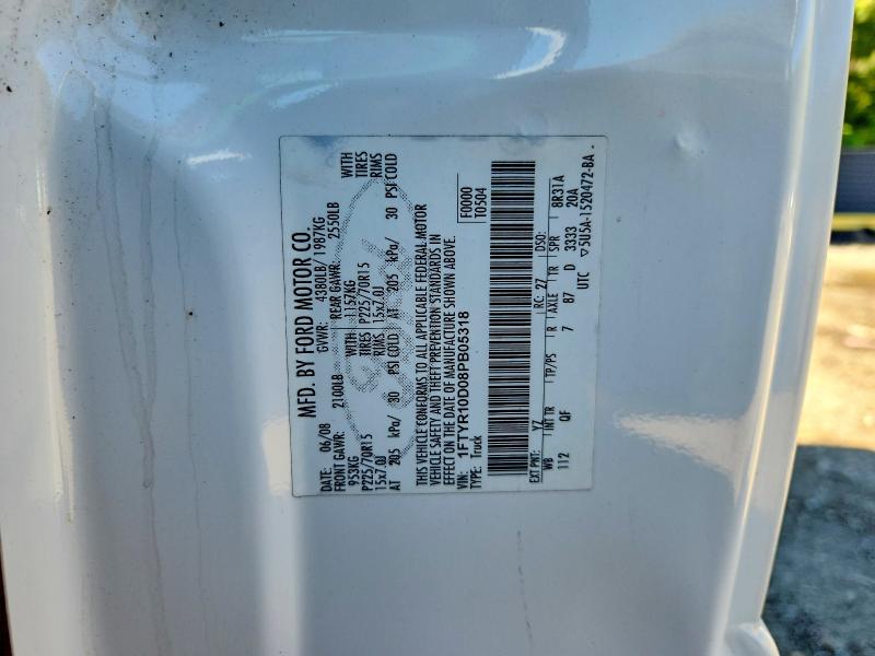 70686506 :رقم المزاد ، 1FTYR10D08PB05318 vin ، 2008 Ford Ranger مزاد بيع