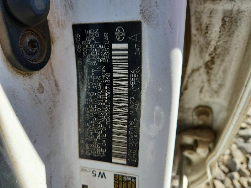 Aukcja sprzedaży 2005 Toyota Prius, vin: JTDKB20U853071468, numer aukcji: 71494496