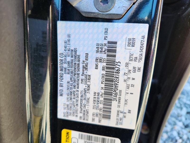Продажа на аукционе авто 2014 Ford Fusion, vin: 3FA6P0H92ER186775, номер лота: 71678626