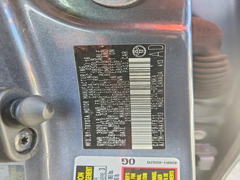 2017 Toyota Corolla მანქანა იყიდება აუქციონზე, vin: 2T1BURHE5HC760105, აუქციონის ნომერი: 71365386