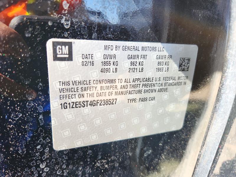 71992636 :رقم المزاد ، 1G1ZE5ST4GF238527 vin ، 2016 Chevrolet Malibu مزاد بيع
