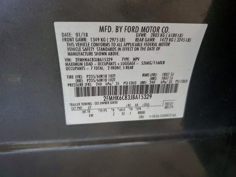 Продаж на аукціоні авто 2018 Ford Flex, vin: 2FMHK6C83JBA15329, номер лоту: 71194766