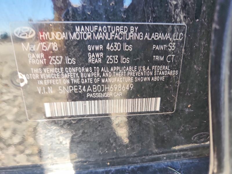 Aukcja sprzedaży 2018 Hyundai Sonata, vin: 5NPE34AB0JH698649, numer aukcji: 71299916