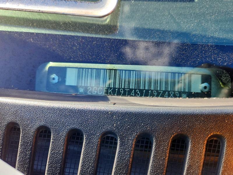 2003 Chevrolet Silverado მანქანა იყიდება აუქციონზე, vin: 2GCEK19T431197489, აუქციონის ნომერი: 72613056