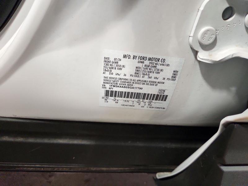 2025 Ford Explorer მანქანა იყიდება აუქციონზე, vin: 1FM5K8AB0SGA17790, აუქციონის ნომერი: 72061486