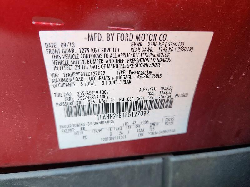 Продаж на аукціоні авто 2014 Ford Taurus, vin: 1FAHP2F81EG127092, номер лоту: 71414956