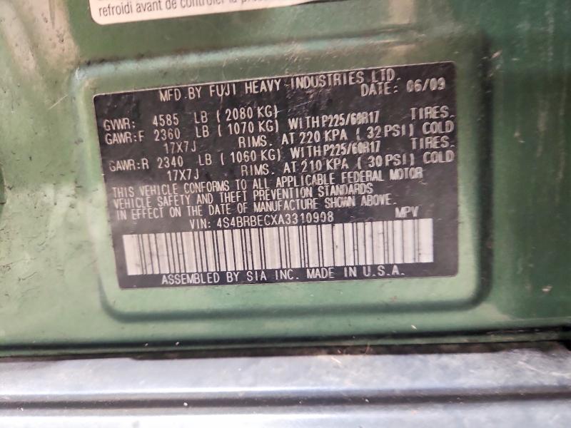 Aukcja sprzedaży 2010 Subaru Outback, vin: 4S4BRBECXA3310908, numer aukcji: 71758396