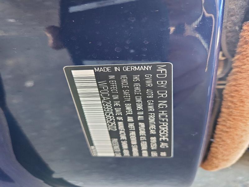2001 Porsche 911 მანქანა იყიდება აუქციონზე, vin: WP0CA29991S652502, აუქციონის ნომერი: 67357816