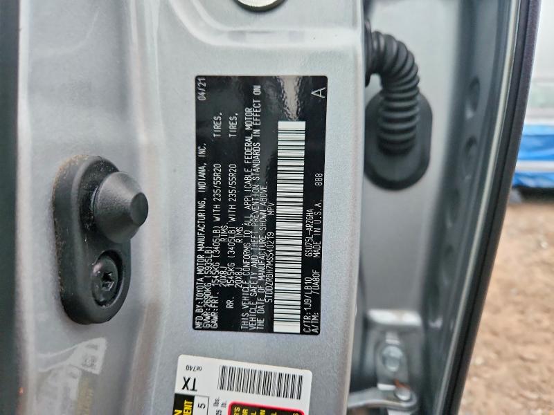 2021 Toyota Highlander მანქანა იყიდება აუქციონზე, vin: 5TDDZRBH7MS540219, აუქციონის ნომერი: 71615806