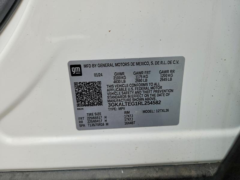 71208846 :رقم المزاد ، 3GKALTEG1RL254582 vin ، 2024 Gmc Terrain مزاد بيع