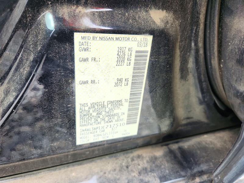 Продаж на аукціоні авто 2018 Nissan Altima, vin: 1N4AL3AP1JC217510, номер лоту: 71687716
