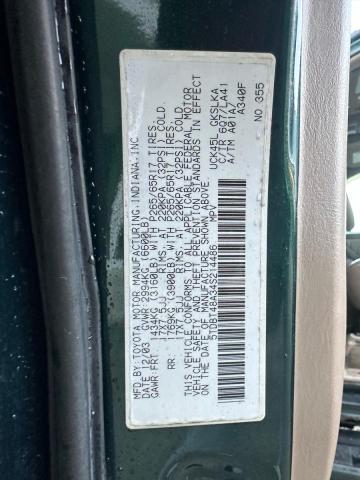 74270836 :رقم المزاد ، 5TDBT48A34S214486 vin ، 2004 Toyota Sequoia مزاد بيع