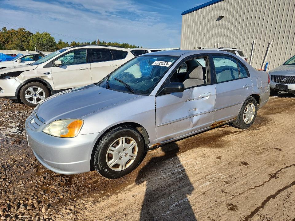 72336226 :رقم المزاد ، 1HGES16522L019788 vin ، 2002 Honda Civic مزاد بيع