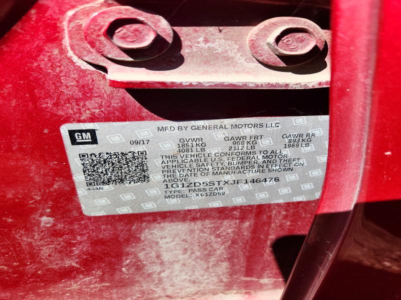 2018 Chevrolet Malibu მანქანა იყიდება აუქციონზე, vin: 1G1ZD5STXJF146476, აუქციონის ნომერი: 72218926