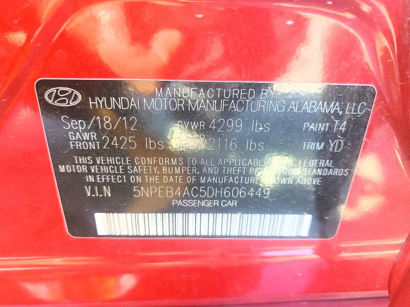Aukcja sprzedaży 2013 Hyundai Sonata, vin: 5NPEB4AC5DH606449, numer aukcji: 71811656