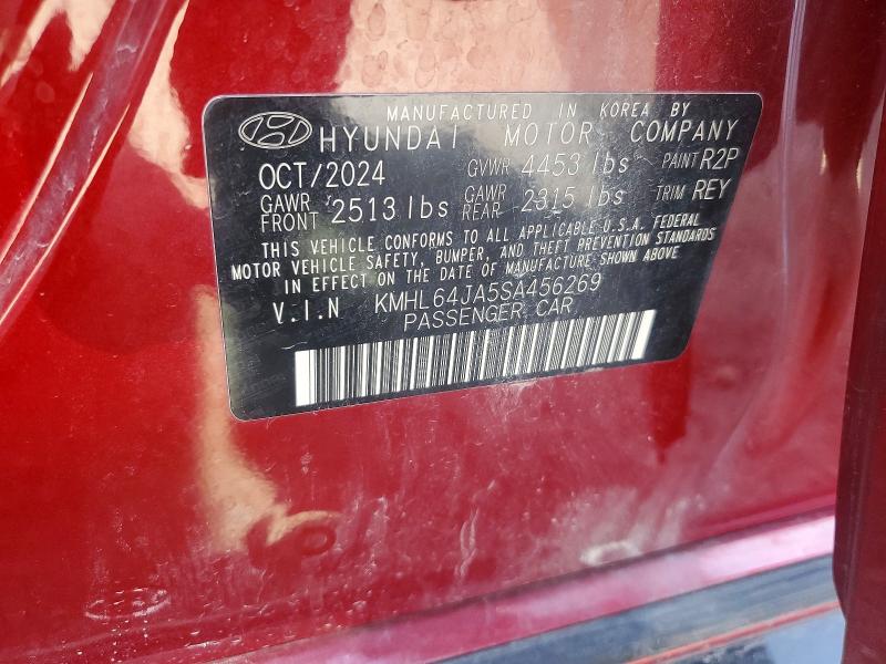 72202736 :رقم المزاد ، KMHL64JA5SA456269 vin ، 2025 Hyundai Sonata مزاد بيع