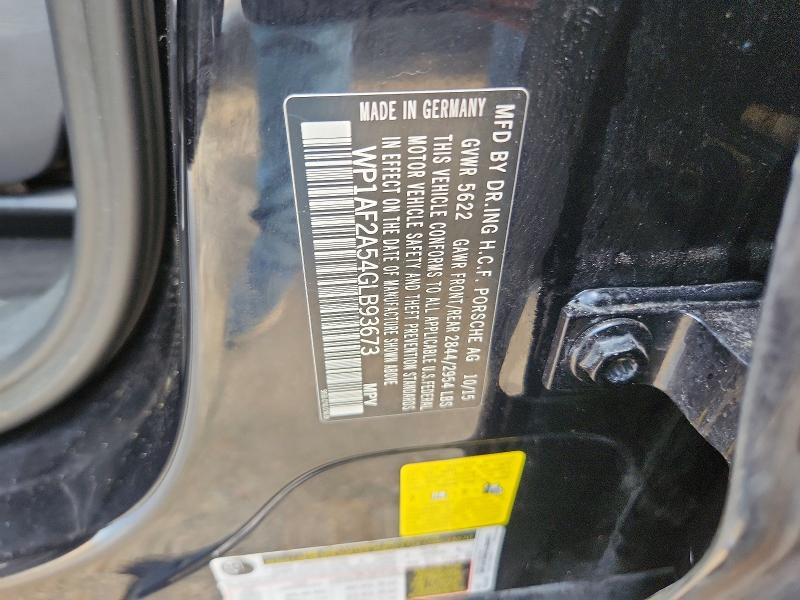 2016 Porsche Macan მანქანა იყიდება აუქციონზე, vin: WP1AF2A54GLB93673, აუქციონის ნომერი: 71758686