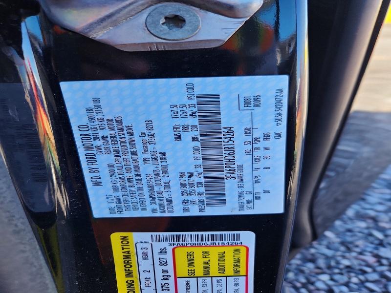 2018 Ford Fusion მანქანა იყიდება აუქციონზე, vin: 3FA6P0HD6JR154264, აუქციონის ნომერი: 71575266