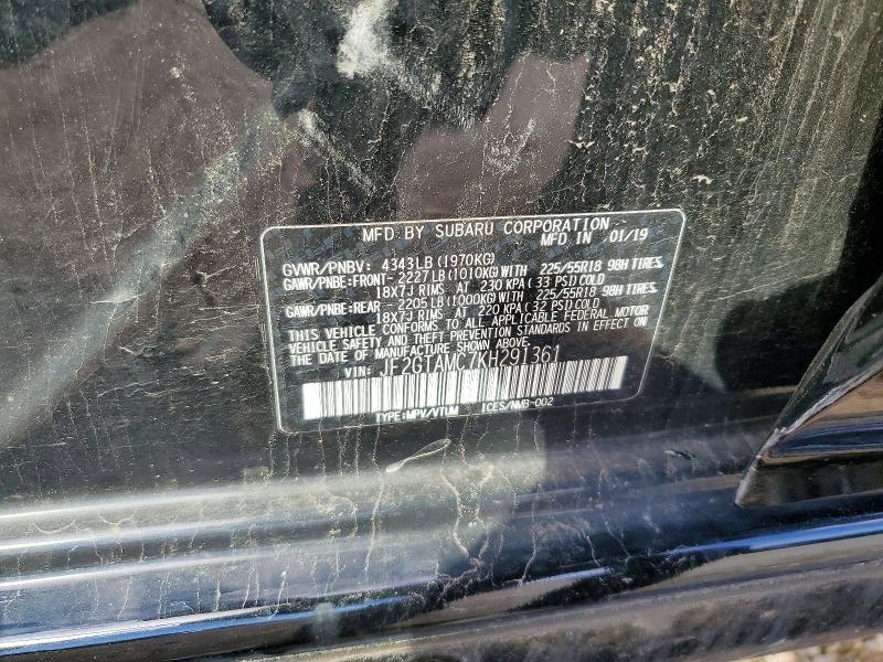 Aukcja sprzedaży 2019 Subaru Crosstrek, vin: JF2GTAMC7KH291361, numer aukcji: 72212856