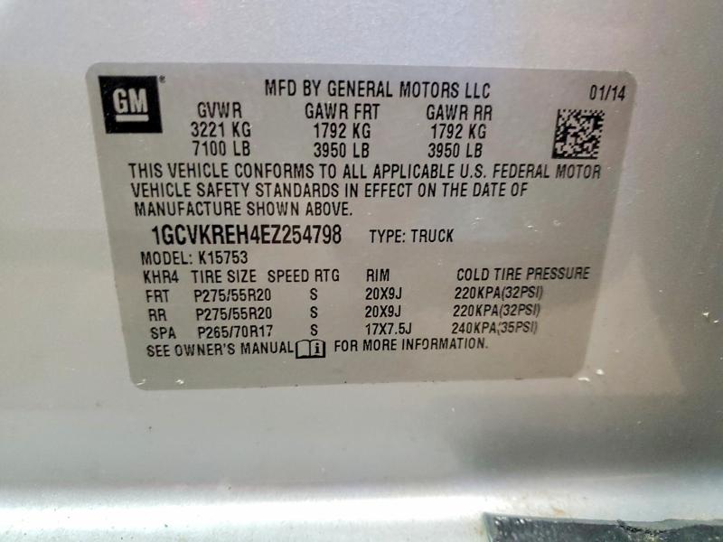 71966366 :رقم المزاد ، 1GCVKREH4EZ254798 vin ، 2014 Chevrolet Silverado مزاد بيع